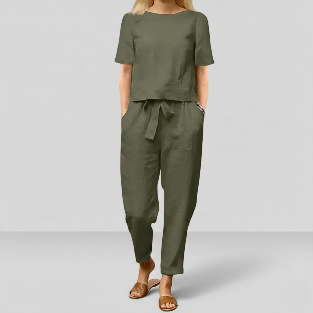 Women's Linen Two-Piece Lounge Set | Sierra