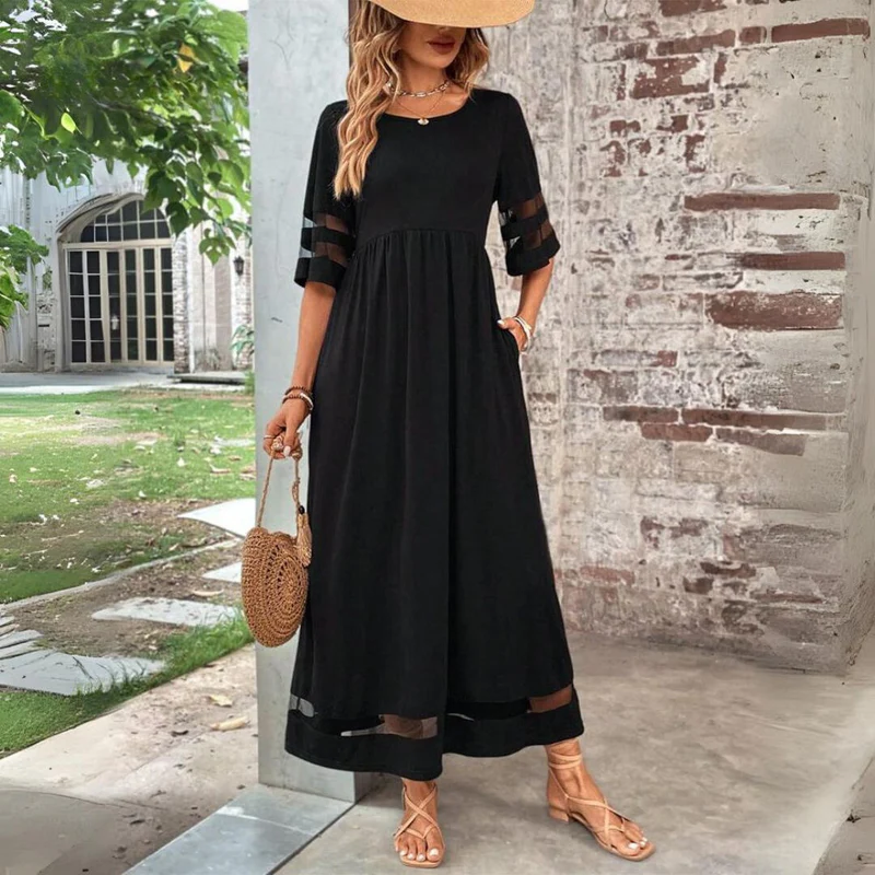 Breathable Knit Midi Dress | Cerelia Tummy-Smoothing Style