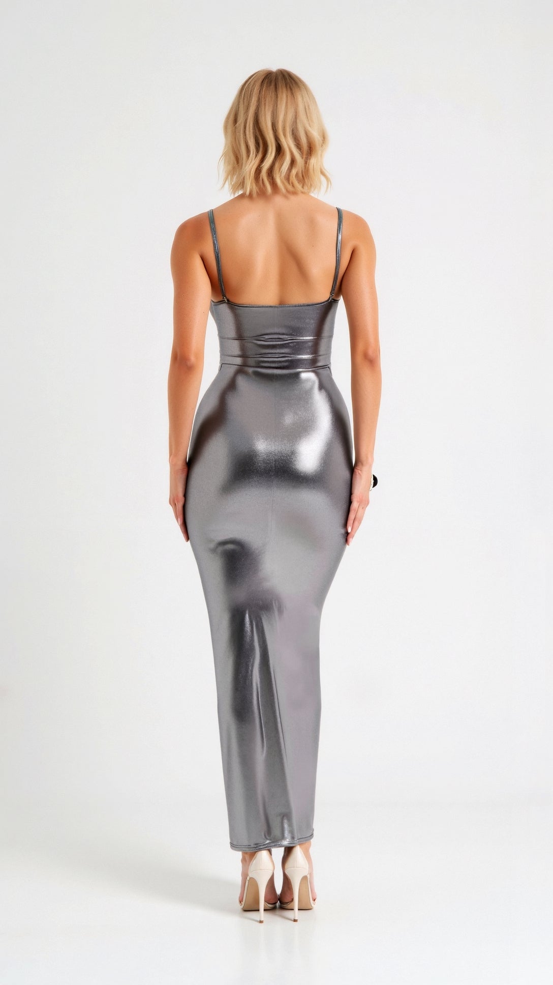 Metallic Bodycon Maxi Dress | Glamorous Mermaid Evening Gown