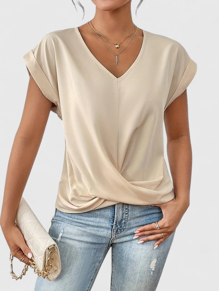 Women's V-Neck Twist Front Top – Elston London
