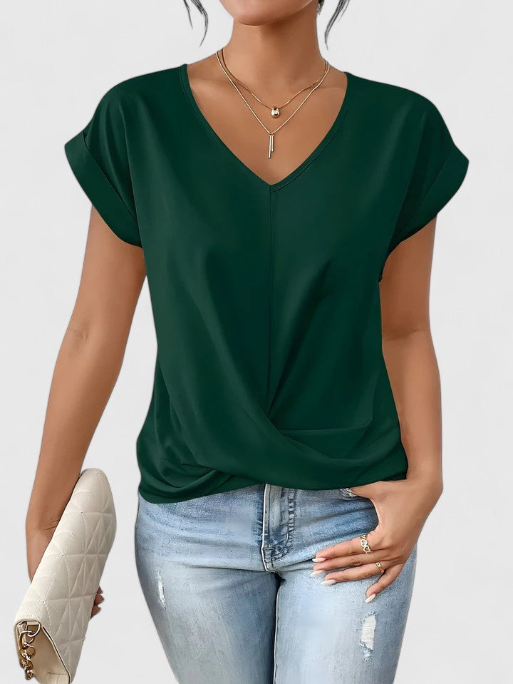 Women's V-Neck Twist Front Top – Elston London