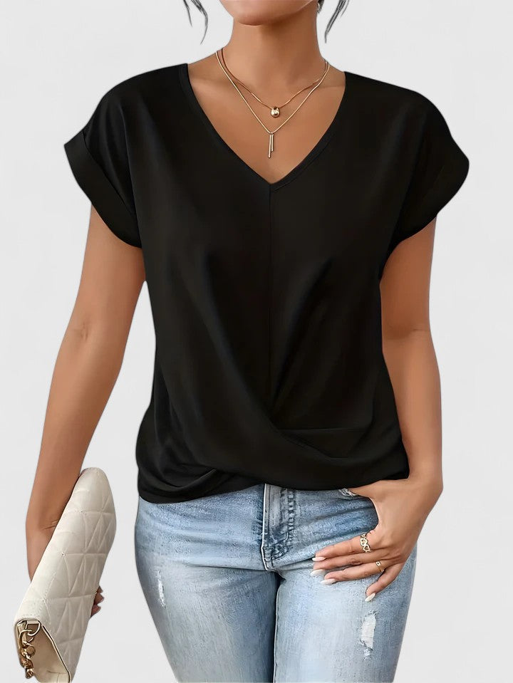 Women's V-Neck Twist Front Top – Elston London