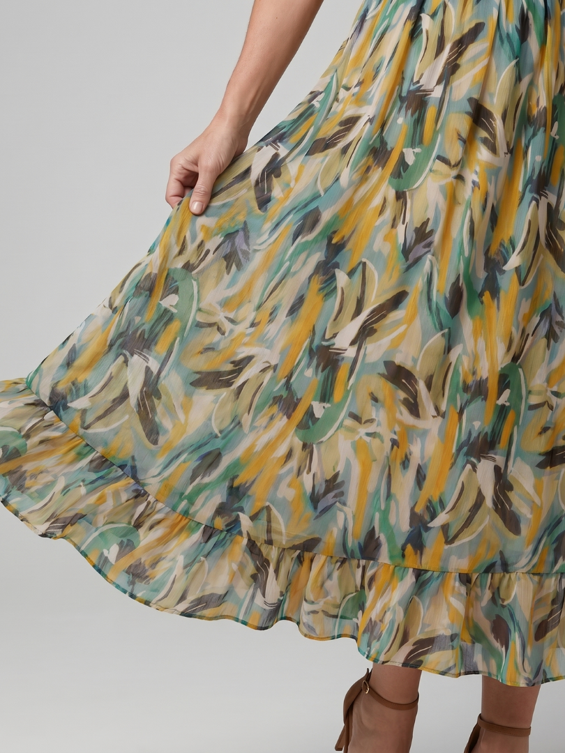 Abstract Print Midi Dress | Lightweight Sleeveless Summer Dress