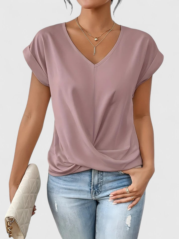 Women's V-Neck Twist Front Top – Elston London