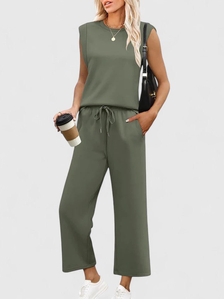 Lightweight Women's Two-Piece Set | Wide-Leg Co-Ord Outfit