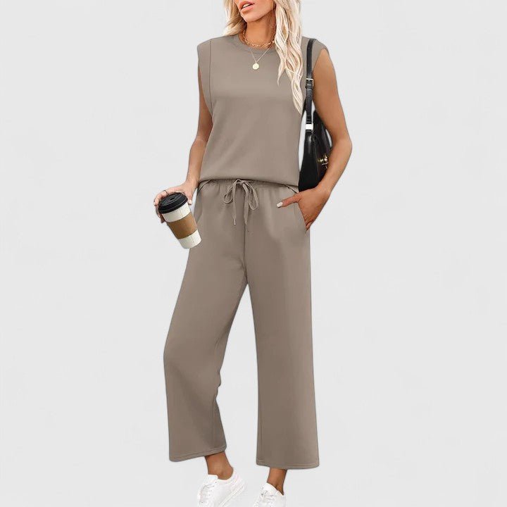 Lightweight Women's Two-Piece Set | Wide-Leg Co-Ord Outfit