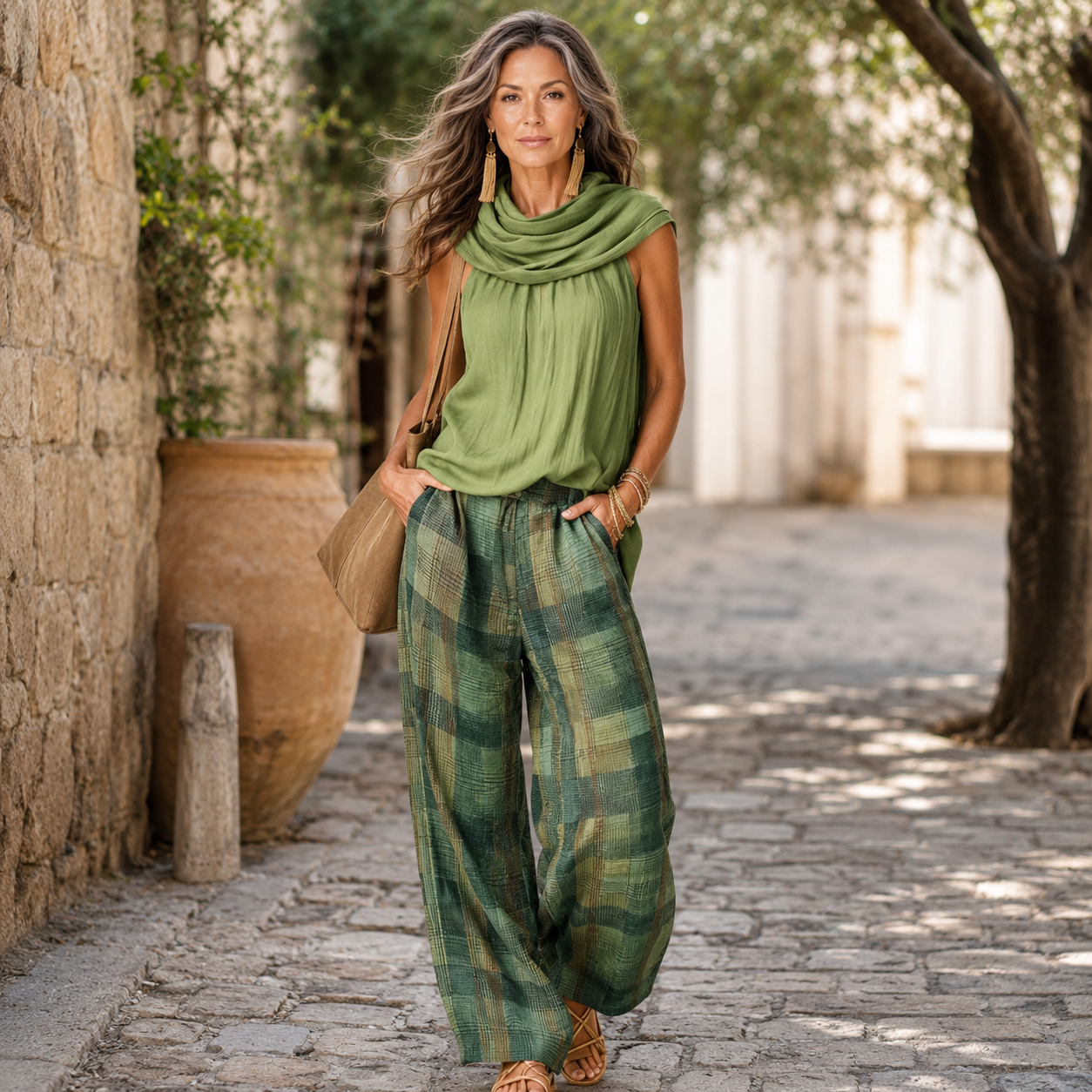 Linen Comfort Set for Women – Blouse & Trousers