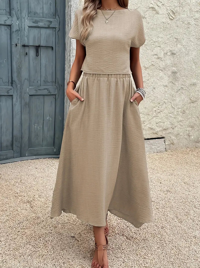 Organic Lightweight Skirt Co-ord Set – Breathable Summer