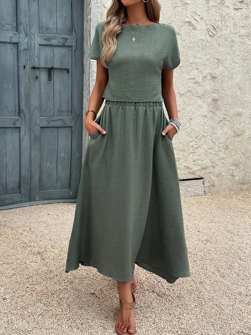 Organic Lightweight Skirt Co-ord Set – Breathable Summer