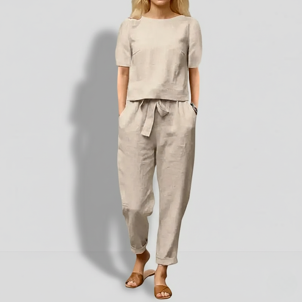 Women's Linen Two-Piece Lounge Set | Sierra
