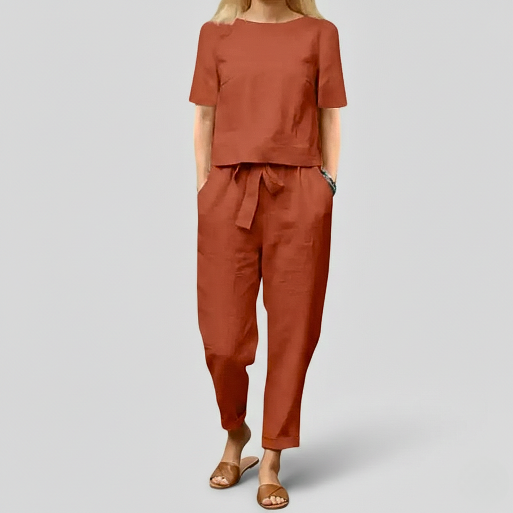 Women's Linen Two-Piece Lounge Set | Sierra