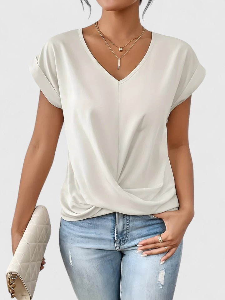 Women's V-Neck Twist Front Top – Elston London