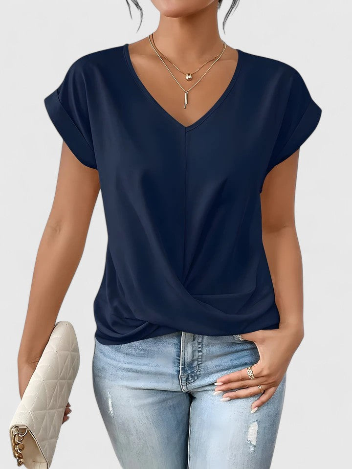 Women's V-Neck Twist Front Top – Elston London