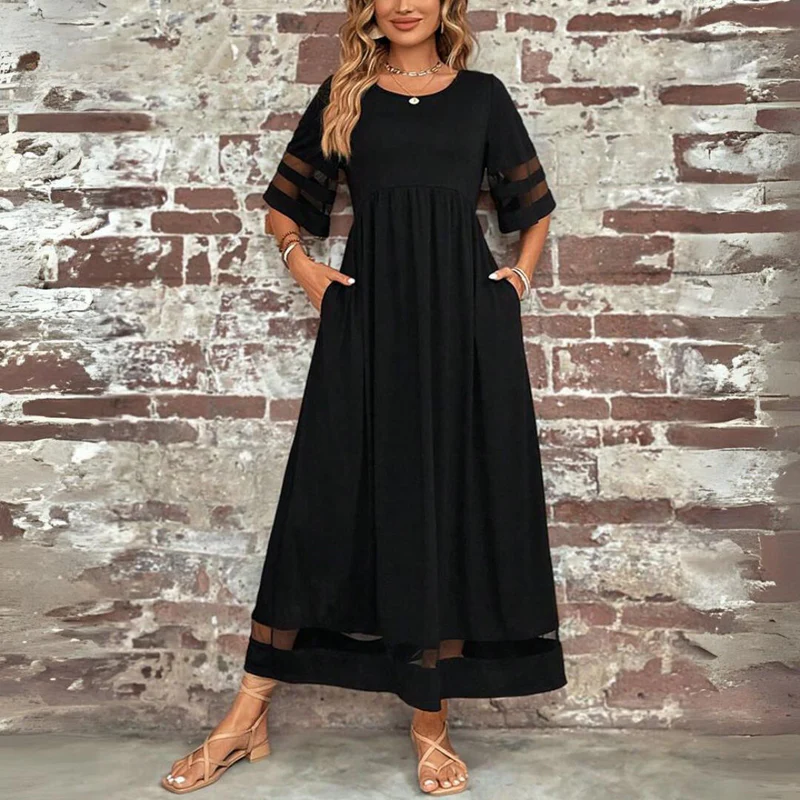 Breathable Knit Midi Dress | Cerelia Tummy-Smoothing Style