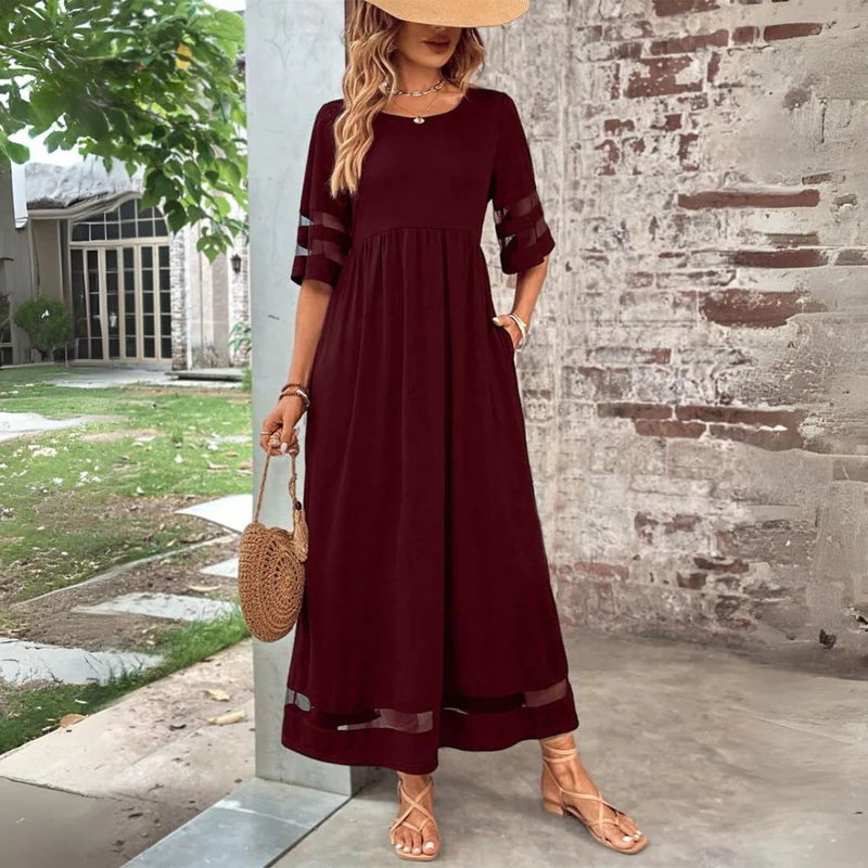 Breathable Knit Midi Dress | Cerelia Tummy-Smoothing Style