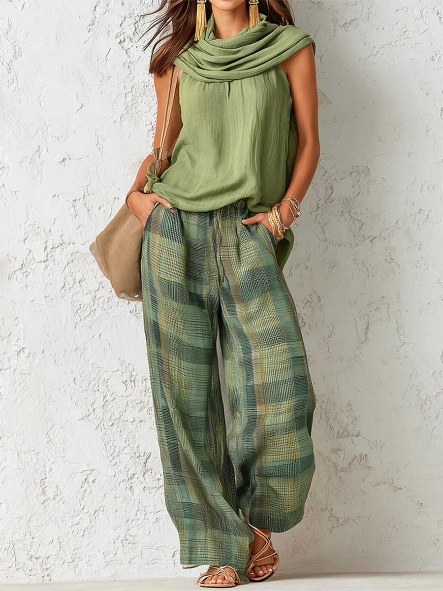 Linen Comfort Set for Women – Blouse & Trousers