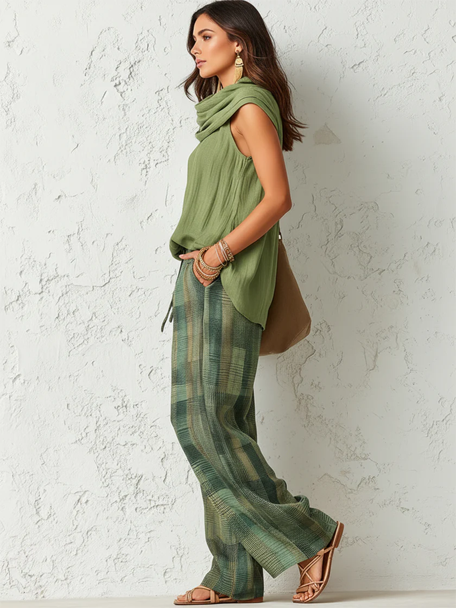 Linen Comfort Set for Women – Blouse & Trousers