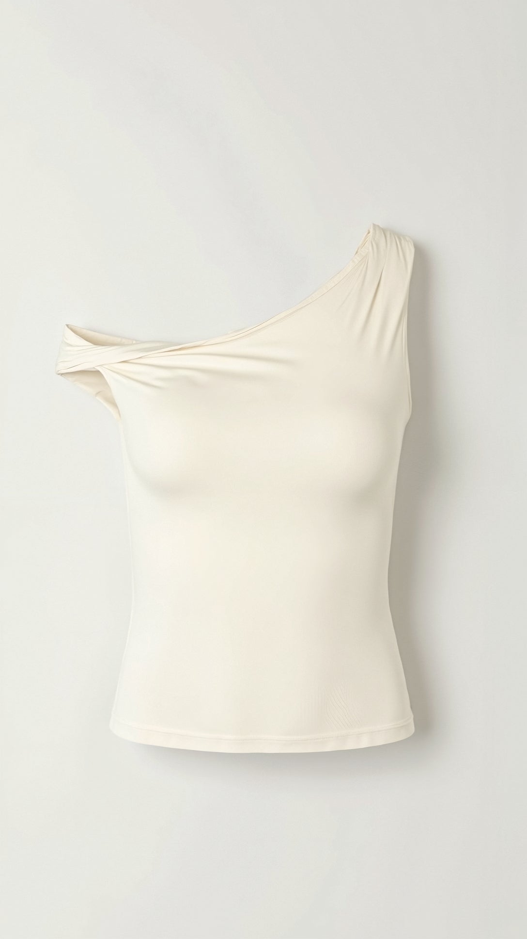 Women's One Shoulder Asymmetric Top – Stretch