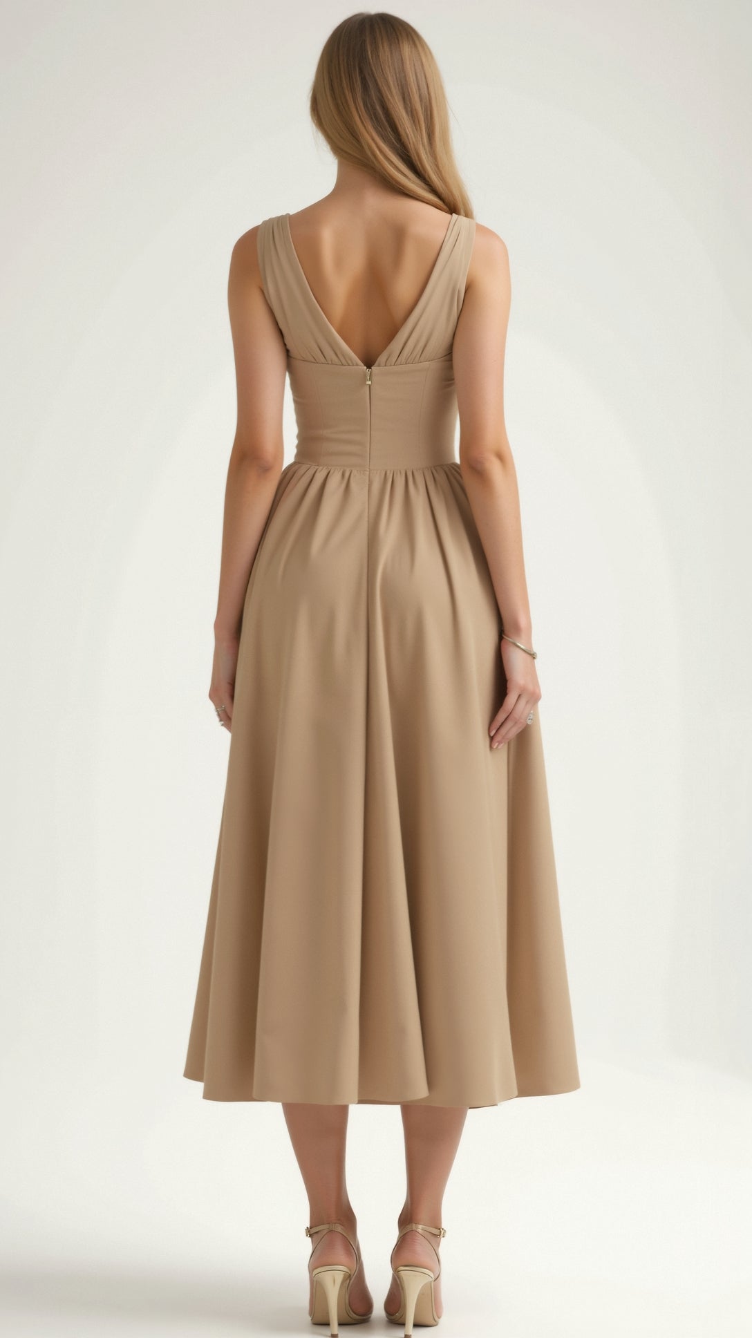 Cassiopeia Midi Plunge Dress – Rosa Mae