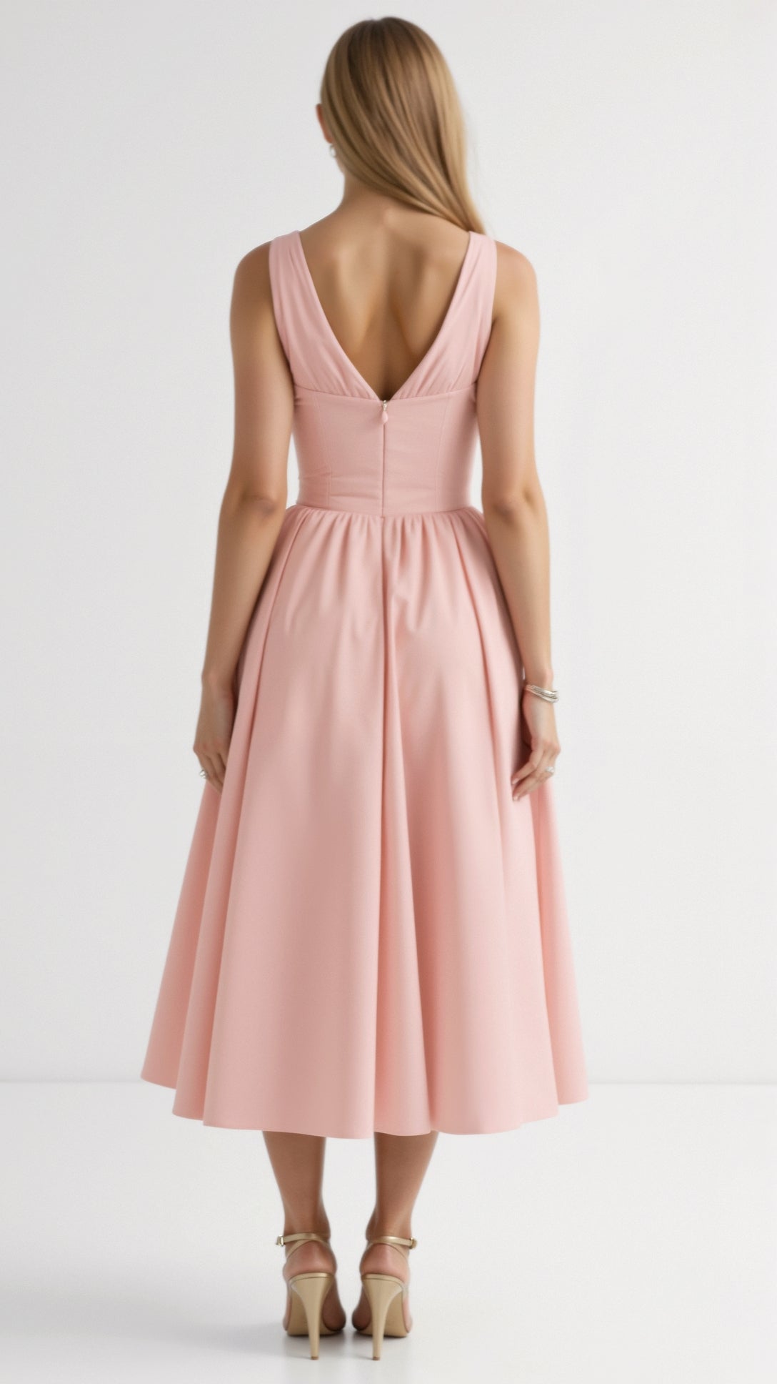 Cassiopeia Midi Plunge Dress – Rosa Mae