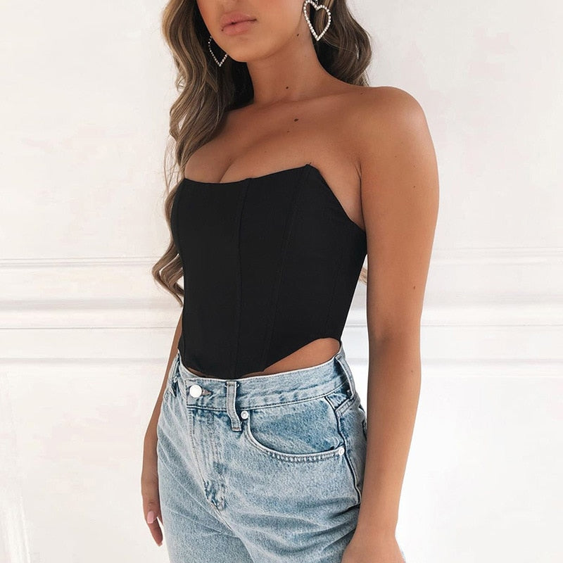 Women's Strapless Corset Top – Fitted Bustier Style